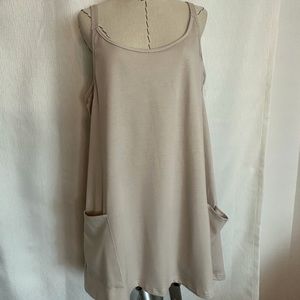 Beige Tank Dress‎ with Romper